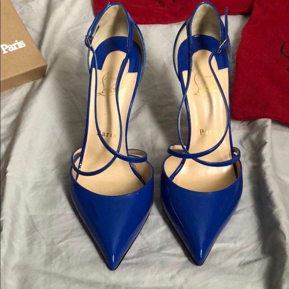 Christian Louboutin Cross Blake Patent Electric